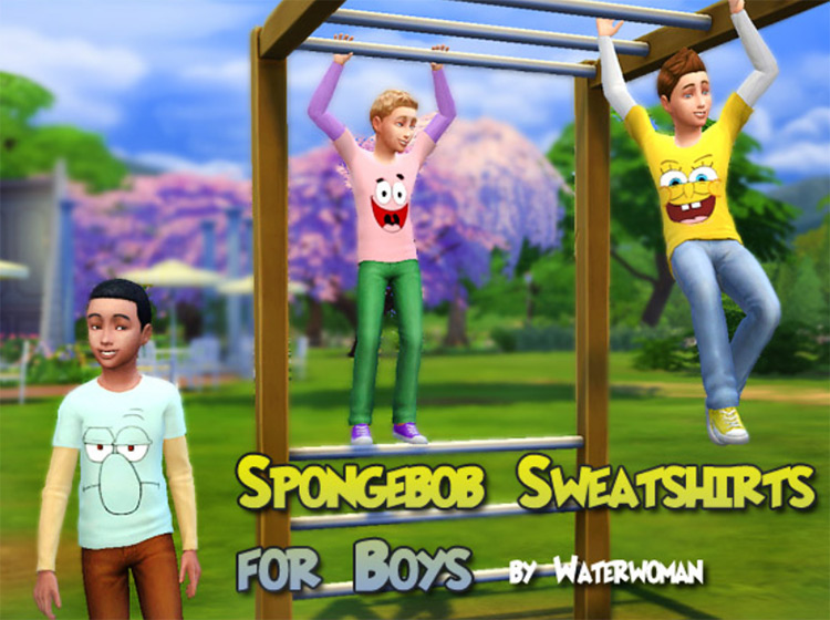 SpongeBob Sweatshirts Sims 4 CC