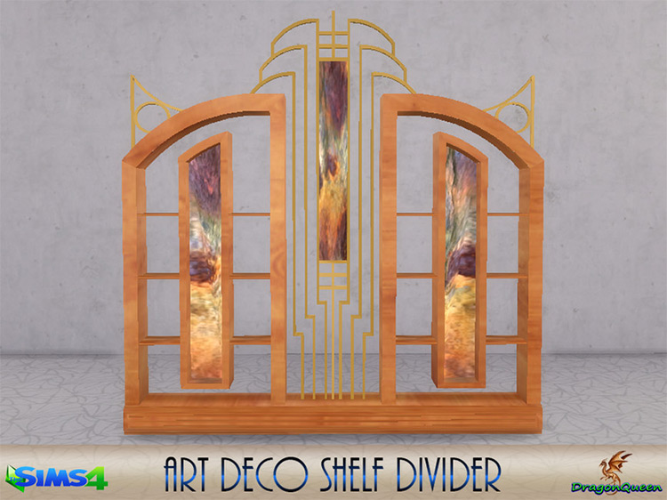 Art Deco Shelf Divider Sims 4 CC