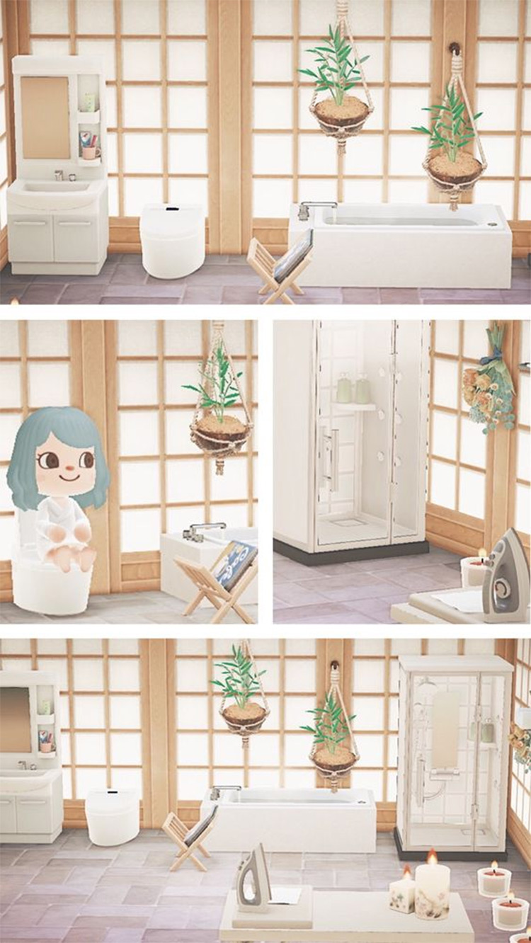 Shoji-themed Bathroom Design - ACNH