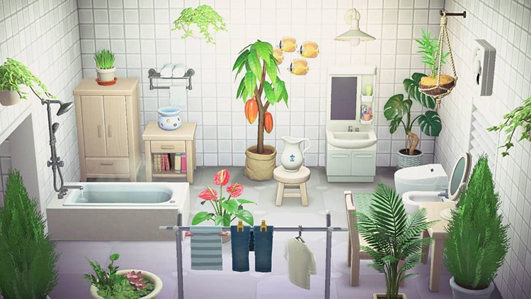 Plant Lovers Bathroom - ACNH Design