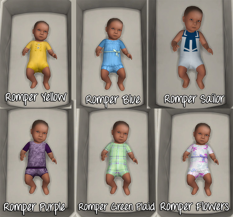 Default Baby Skins and Outfits TS4 CC