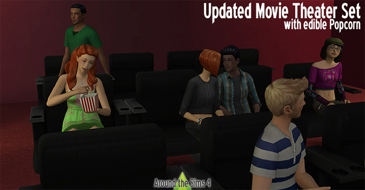 Sims 4 CC For a Home Cinema   Movie Theater   FandomSpot - 64