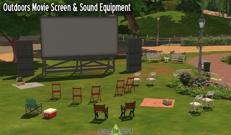 Sims 4 CC For a Home Cinema   Movie Theater   FandomSpot - 7