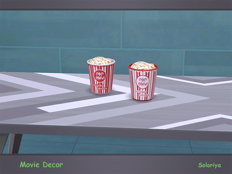 Popcorn Deco CC for The Sims 4
