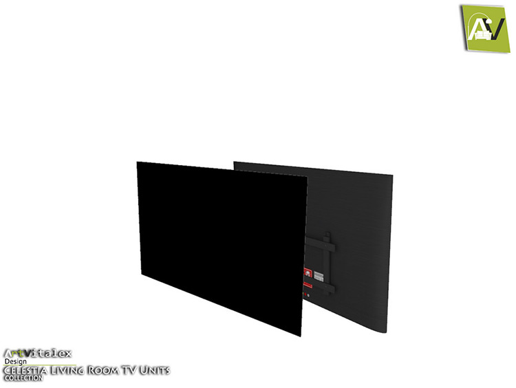 Celestia Wall Television For Home Theater - Sims 4 CC