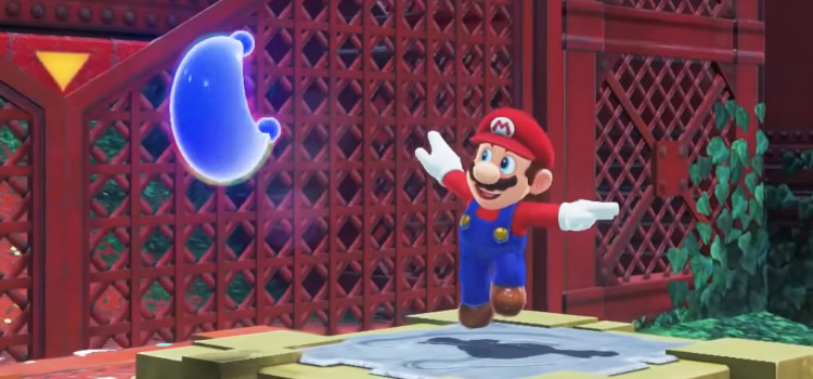Mario in Super Mario Odyssey with Blue Moon