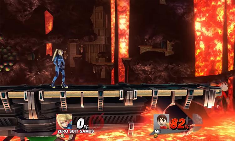 Zero Suit Samus in Super Smash