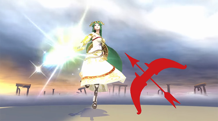 Palutena in Kid Icarus screenshot