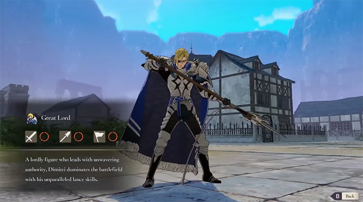 Dimitri from Fire Emblem: Three Houses screenshot