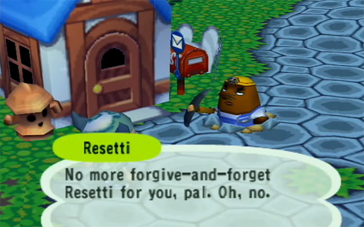 Mr. Resetti in Animal Crossing