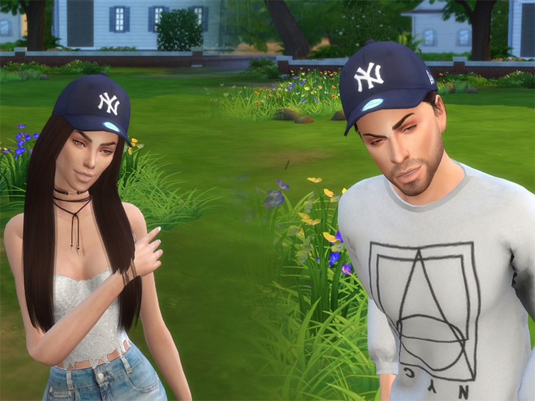 NY Yankees Hat CC - Sims 4