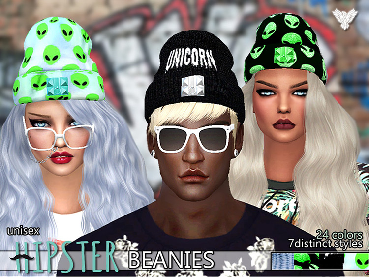 Hipster Fantasy Beanies CC - TS4