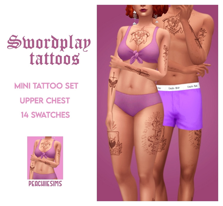 Swordplay Design for Sims 4 Tattoos