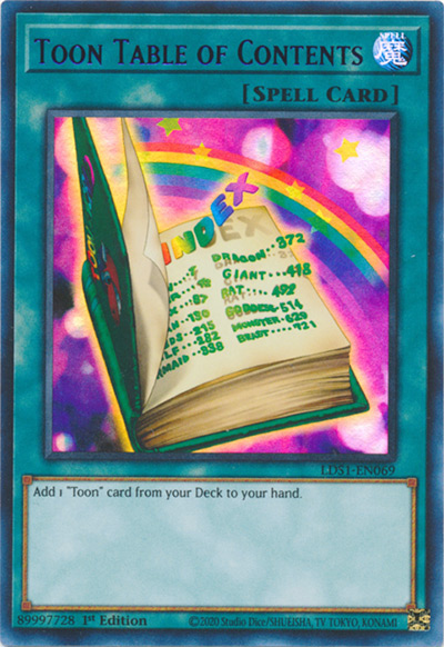 Toon Table of Contents YGO Card