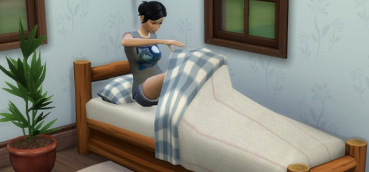 Rustic Single Bed CC by mammut - TS4 Screenshot