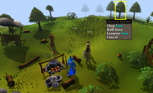 Campfire and special tree location / Old School RuneScape