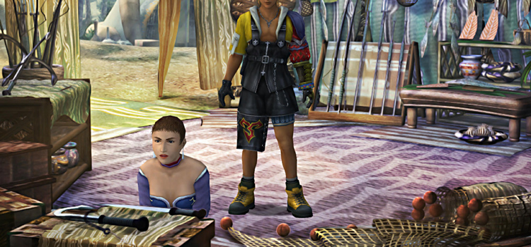 Vilucha close-up location in Besaid (FFX)