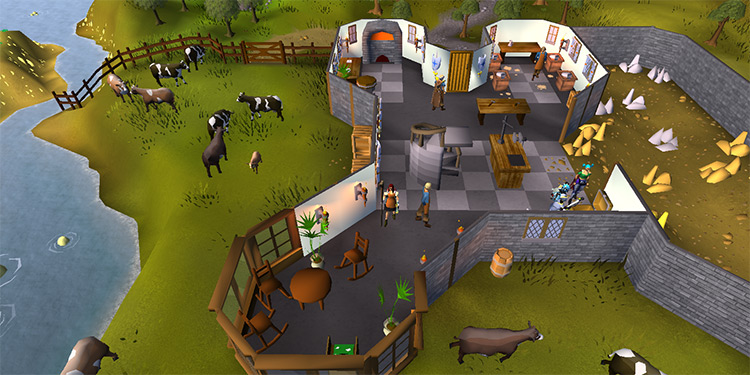 The crafting guild and its cow pasture / OSRS