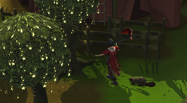 Chopping Magic trees in the Woodcutting Guild / OSRS