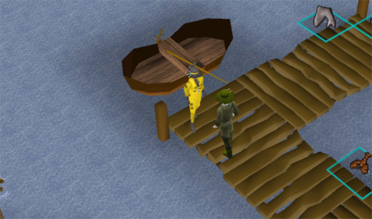 Kylie on the Fishing Guild docks / OSRS