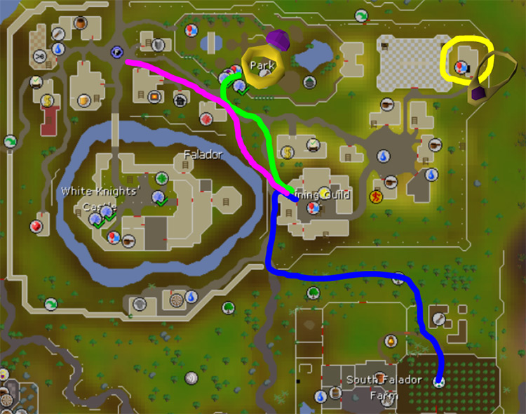 Teleports and Routes to the Mining Guild / OSRS