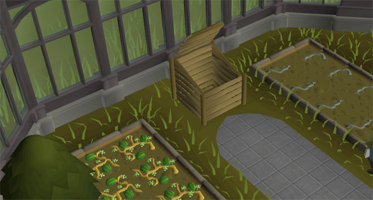 Compost Bin in Eastern Wing of the Farming Guild / OSRS
