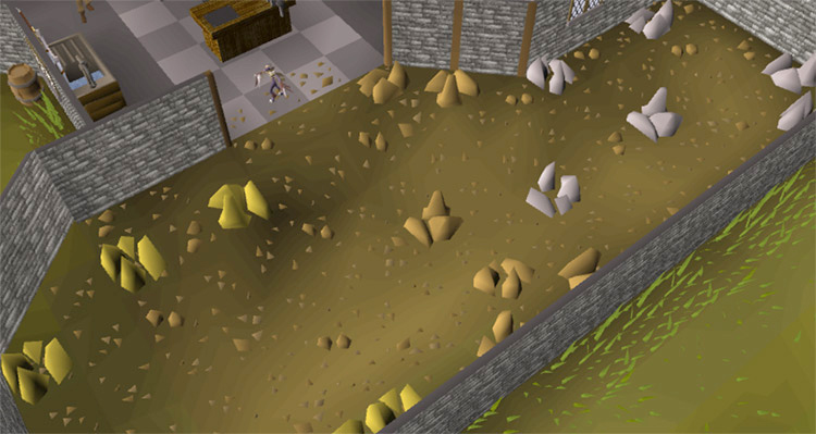 Mining Rocks location inside the Crafting Guild / OSRS