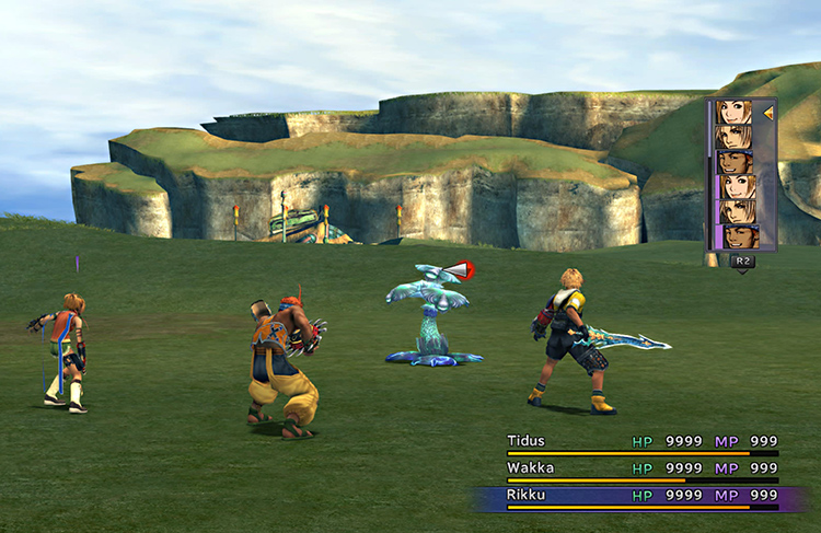 Exoray Battle Screenshot in FFX HD