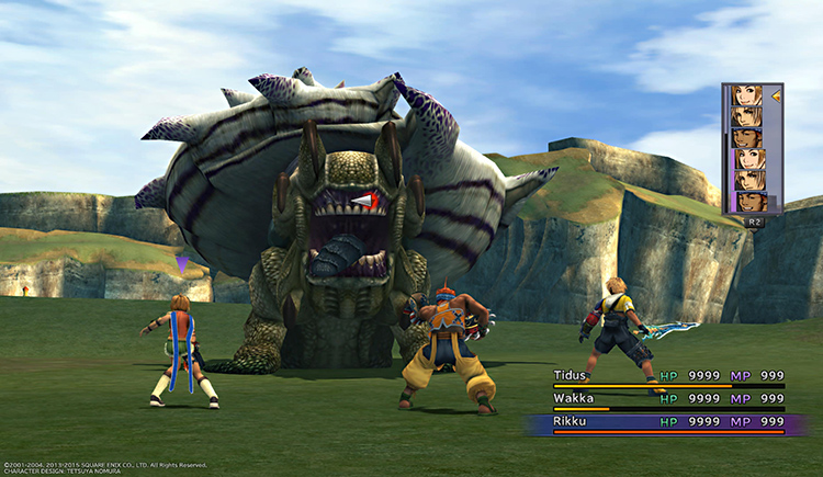 Neslug battle screenshot in FFX HD