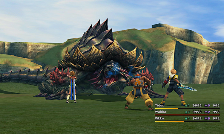 Adamantoise full battle screenshot / FFX HD