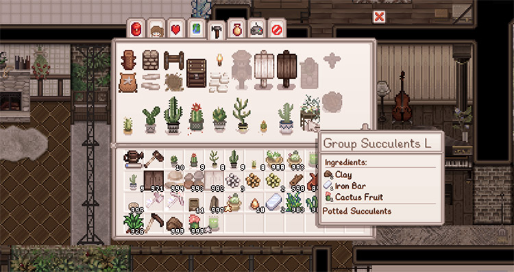 Succulents Stardew Valley mod