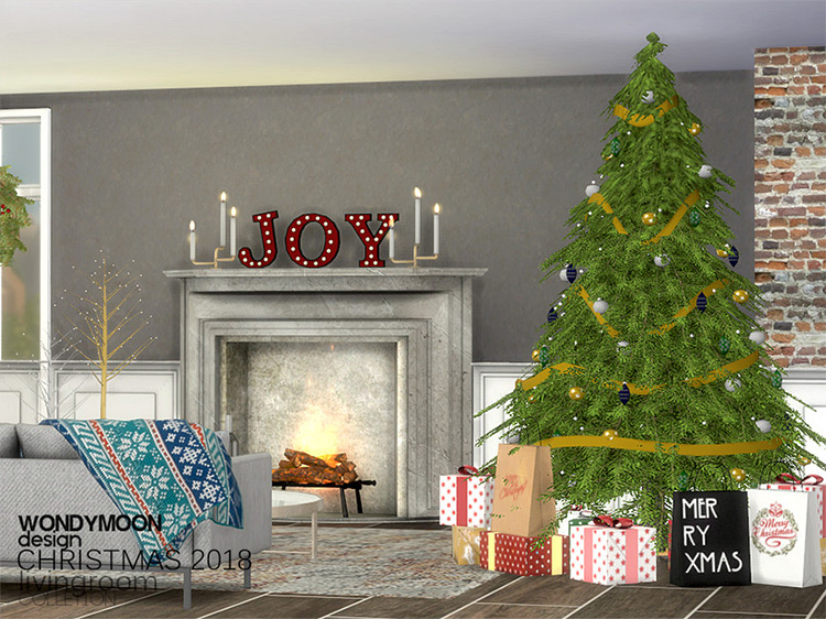 Christmas 2018 Decorations by wondymoon / Sims 4 CC