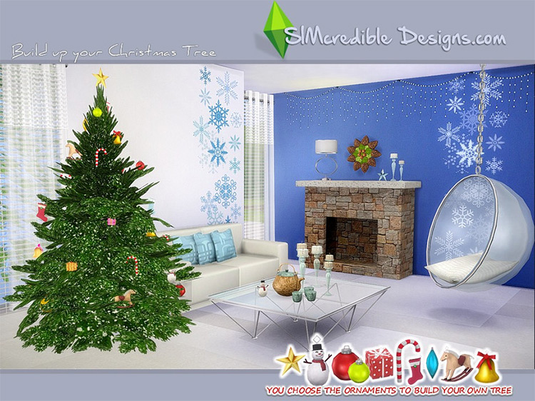 Build Up Your Christmas Tree by SIMcredible! / Sims 4 CC