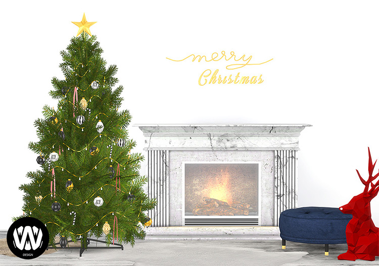 Build Up Christmas Tree by wondymoon / Sims 4 CC