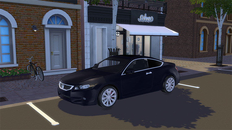 Black Honda Accord Coupé (2008) Sims 4 CC