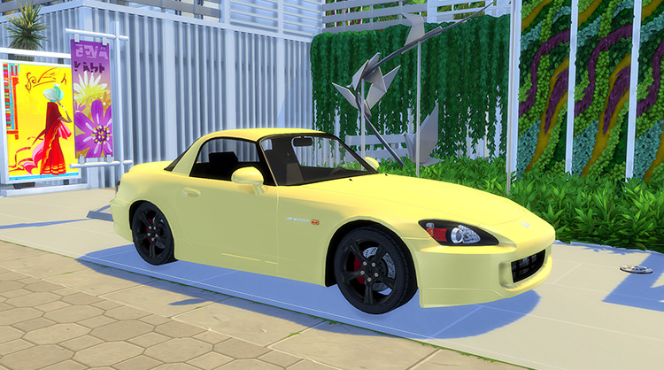 Yellow Honda S2000 / Sims 4 CC