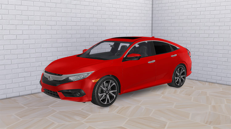 Red Honda Civic (2018) TS4 CC