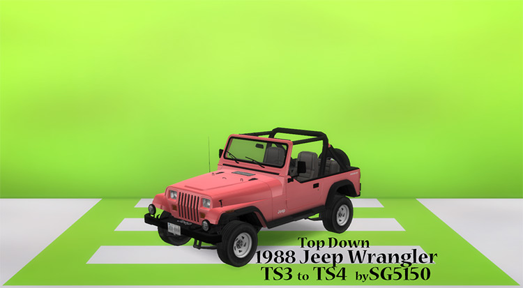 Jeep Wrangler (1988) Sims 4 CC