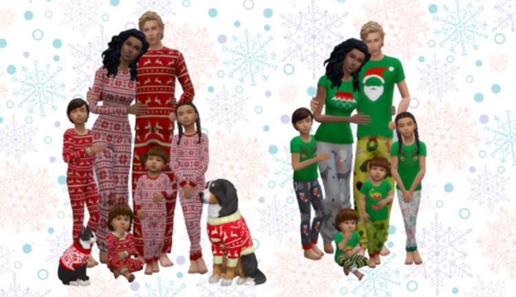 Sims 4 Christmas Pajamas CC For The Whole Family  Kids   Adults    FandomSpot - 15