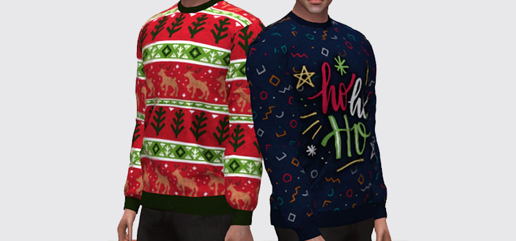 Christmas Sweaters for Guys (Sims 4 CC)