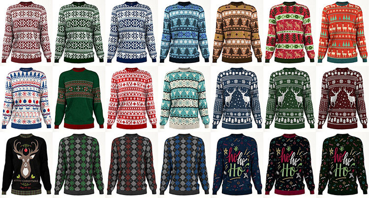 Christmas Sweaters for Males by LazyEyelids / Sims 4 CC