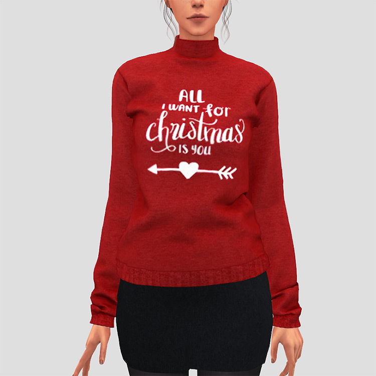 Matching Christmas Sweaters (Female) by elliesimple / Sims 4 CC