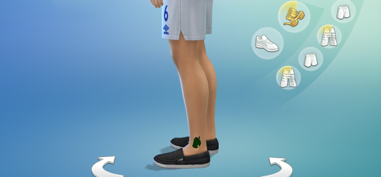 Animal Crossing Leaf Ankle Tattoo CC (TS4)