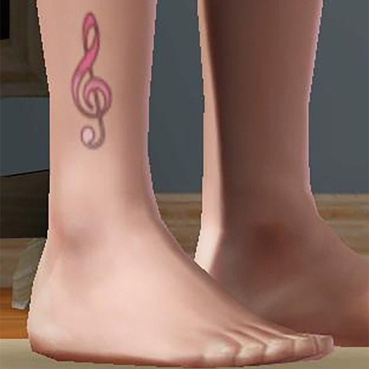 Music Note Tattoos / Sims 4 CC