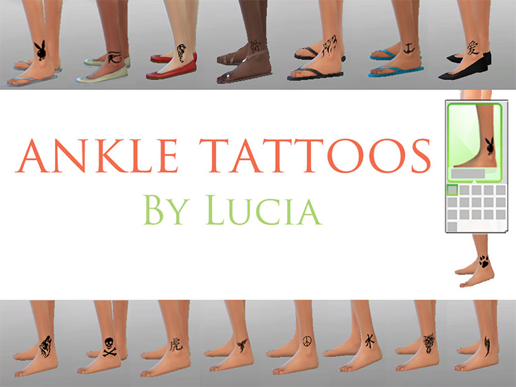 Best Sims 4 Ankle Tattoo CC  All Free    FandomSpot - 11