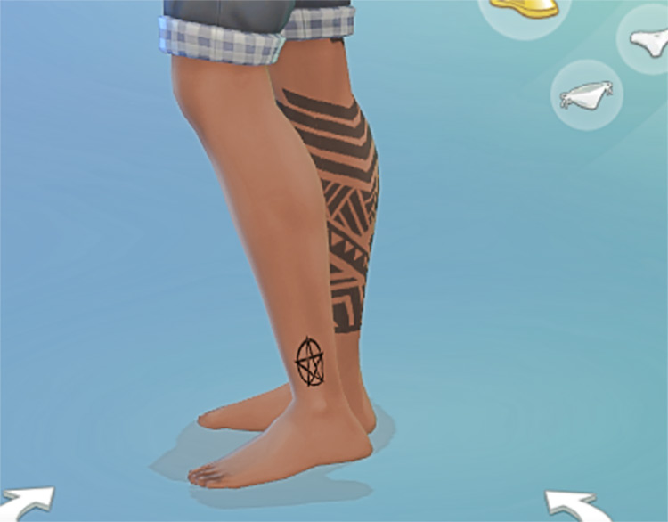 Best Sims 4 Ankle Tattoo CC  All Free    FandomSpot - 11