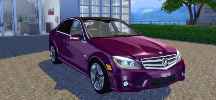 Mercedes C63 AMG 2010 Car in The Sims 4