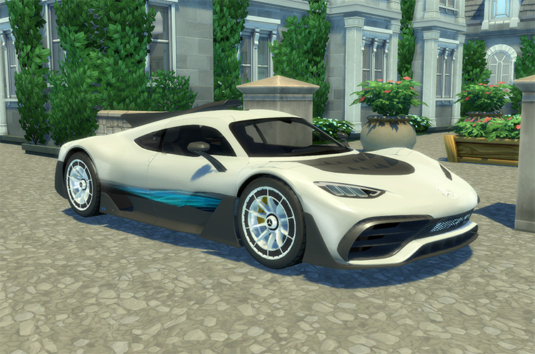 White Mercedes-AMG Project ONE Concept Sports Car (2017) TS4 CC