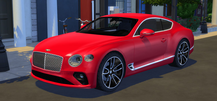 Red Bentley Continental GT (Sims 4 CC)