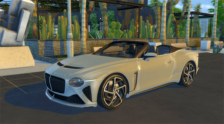 White Bentley Mulliner Bacalar (2021) TS4 Car CC